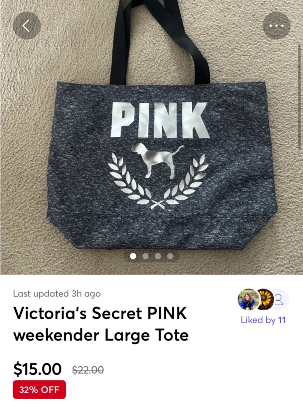 PINK Victoria's Secret Weekender Tote - Picture 5 of 5